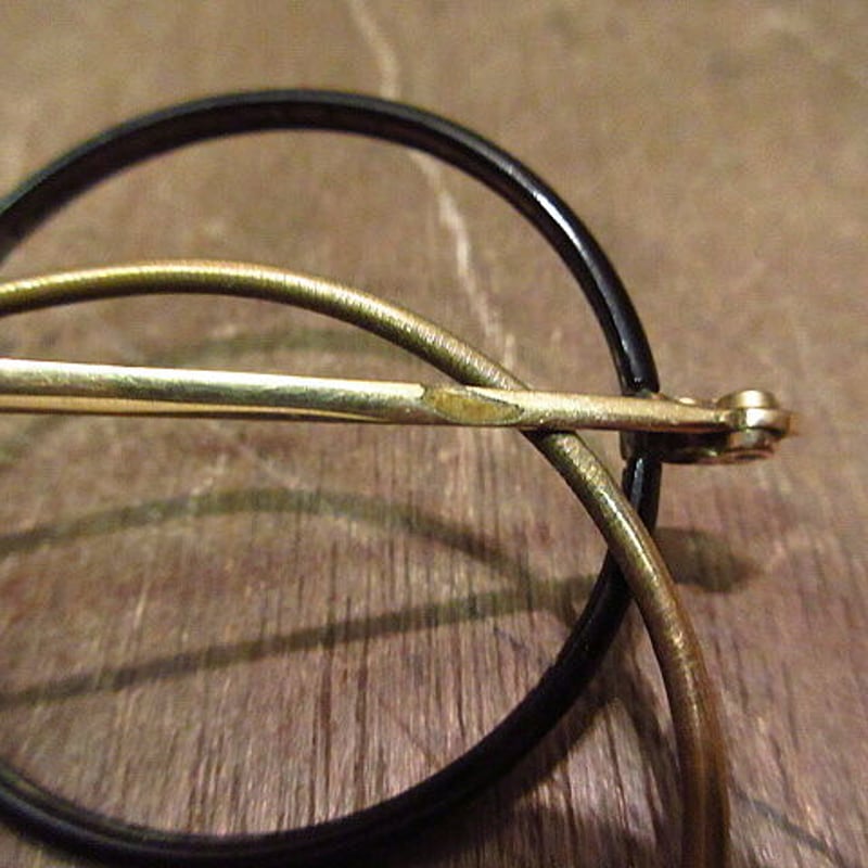 ビンテージ20's30's○ケース付きC.O.C.セル巻きラウンド眼鏡○200913n6