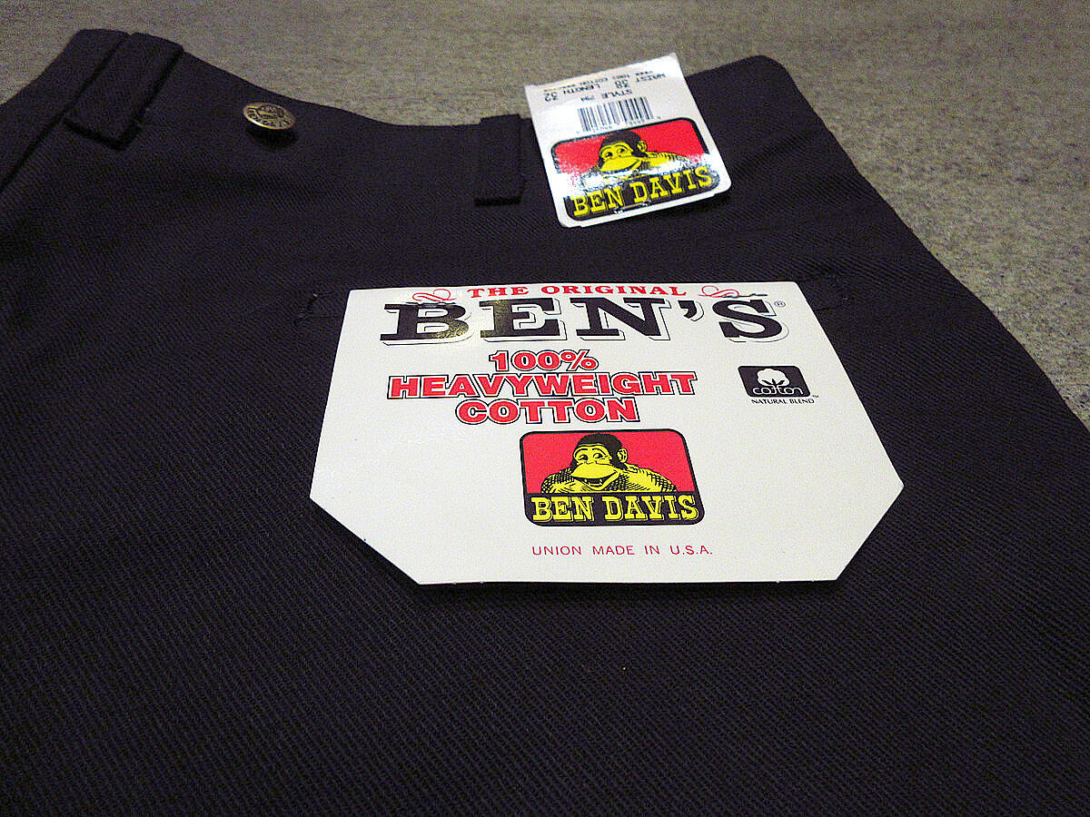 ビンテージ90's○DEADSTOCK BEN DAVISコットンワークパンツ黒 ビンテージ90's○DEADSTOCK BEN DAVISコットンワークパンツ黒
