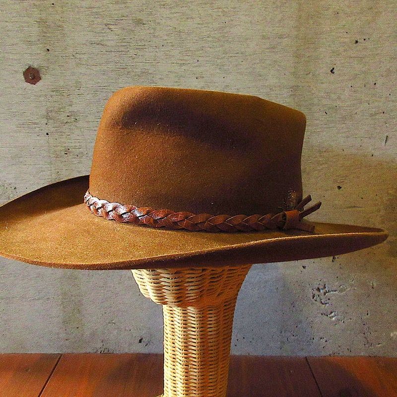 ビンテージ○STETSONカウボーイハット茶size 7 7/8○230929k6-m