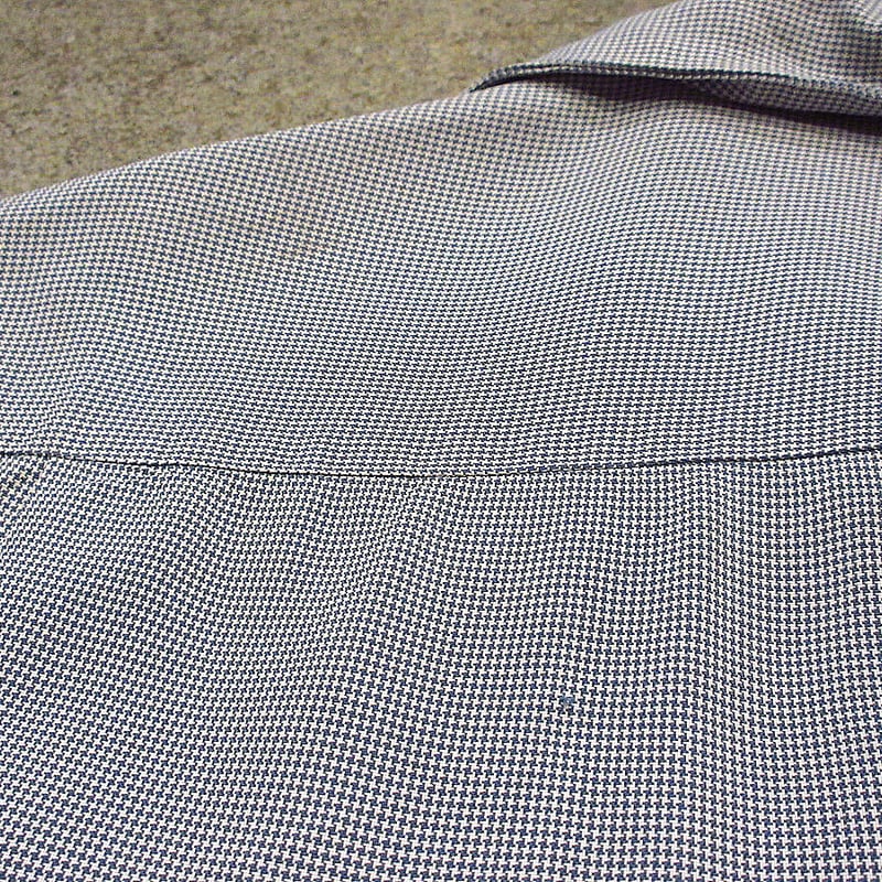 ビンテージ50's○MARK TWAIN千鳥格子レーヨンループカラーシャツsize S