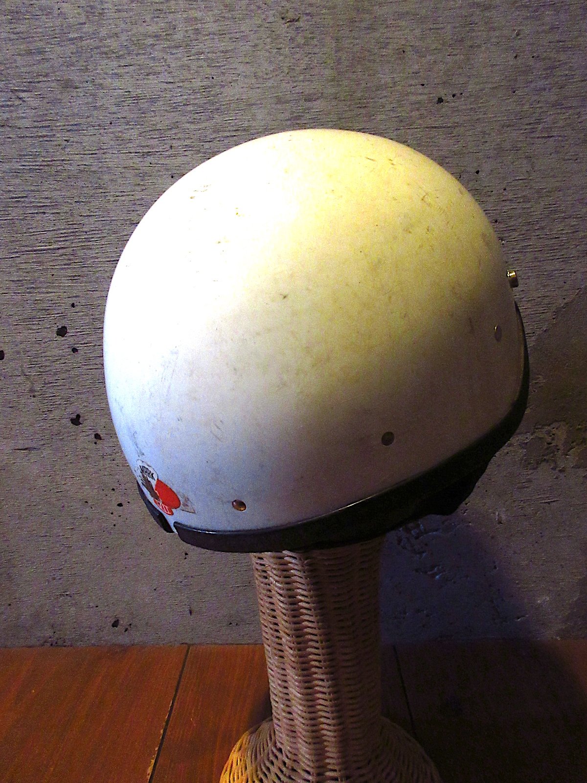 ビンテージ70's○MARK HC VIIハーフヘルメット白○251023j3-hlmtバイク