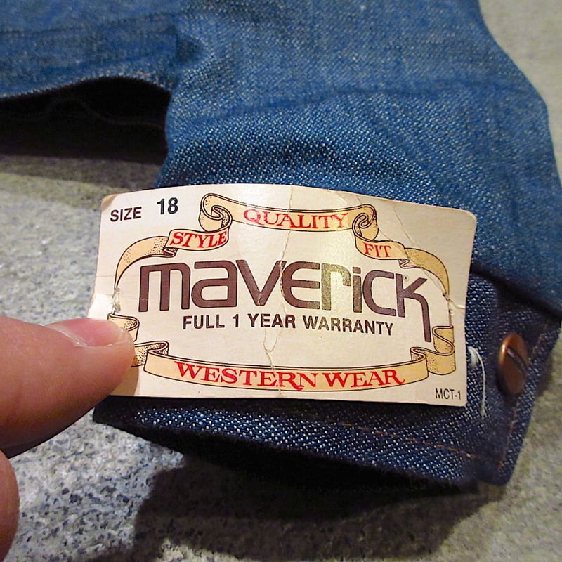 ビンテージ70's○DEADSTOCK MAVERICKボーイズ裏地フェイクファーデニム