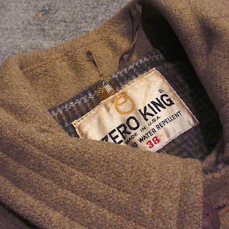 ビンテージ60's70's●ZERO KINGウールコートsize 38●250222m4-m-ctアウターメルトン上着米国製メンズ古着