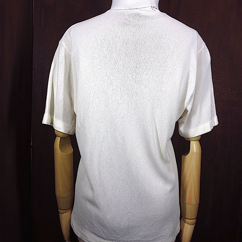 ビンテージ60's70's○LANCERハイネック半袖スウェット白Size M ビンテージ60's70's○LANCERハイネック半袖スウェット白Size M