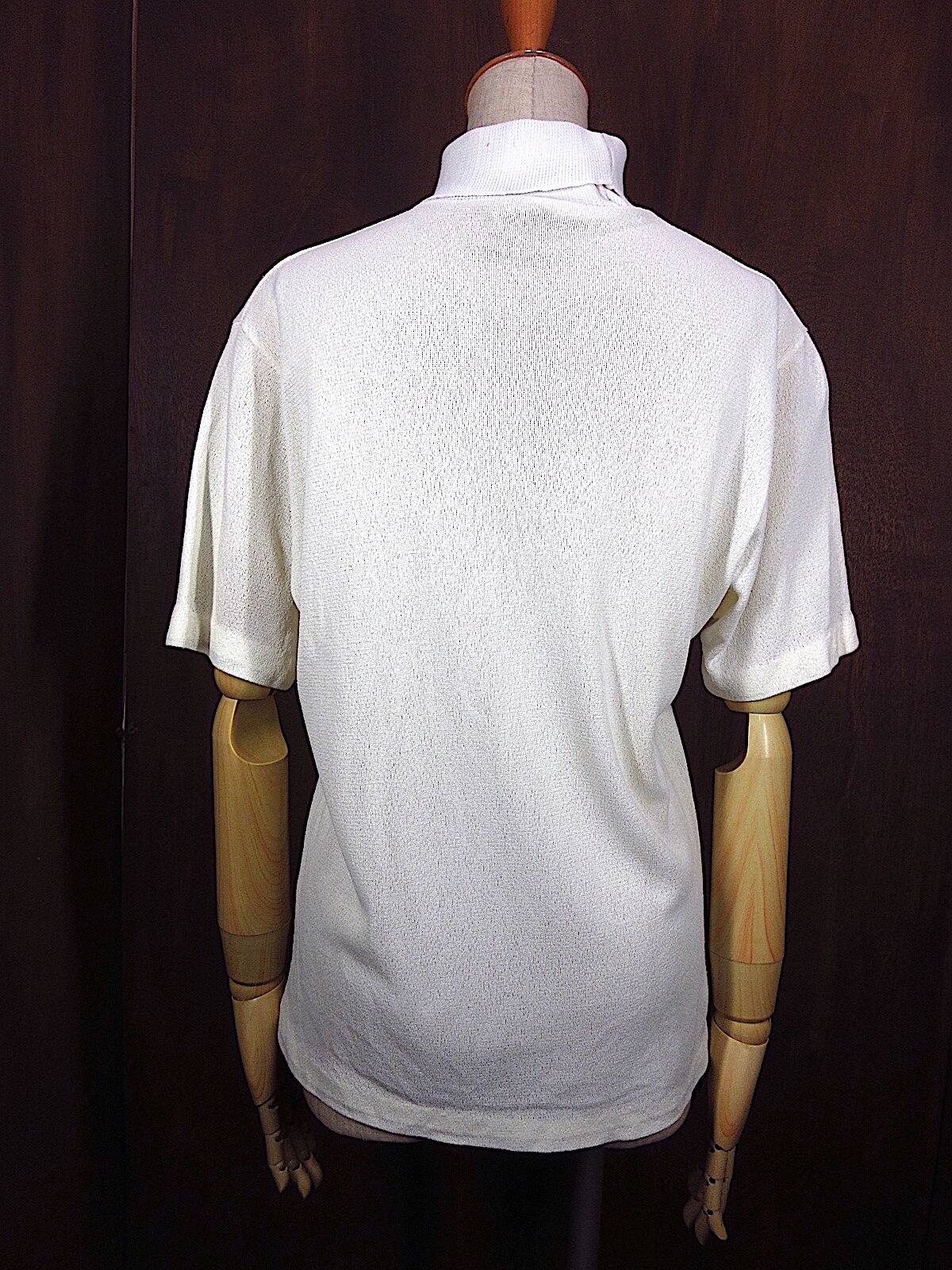 ビンテージ60's70's○LANCERハイネック半袖スウェット白Size M ビンテージ60's70's○LANCERハイネック半袖スウェット白Size M