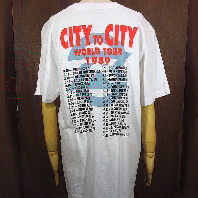 ビンテージ80's○DEADSTOCK RATT 1989年ツアーTシャツ白size XL