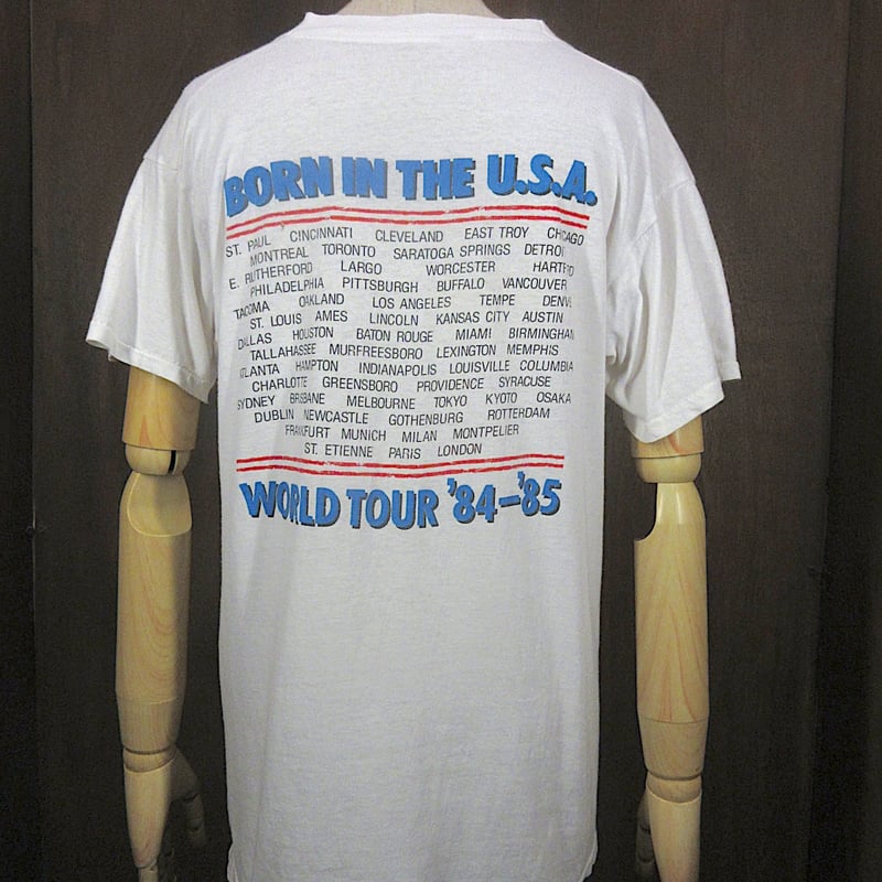 ビンテージ80's○BRUCE SPRINGSTEENワールドツアーTシャツ白○250926z