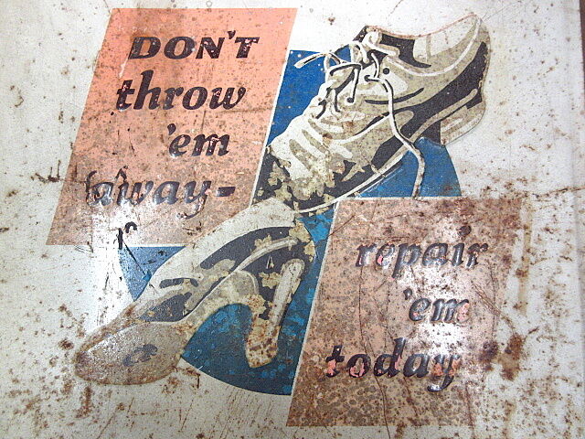 ビンテージ40's○CAT'S PAWアドバタイジングメタルサイン○201210n1