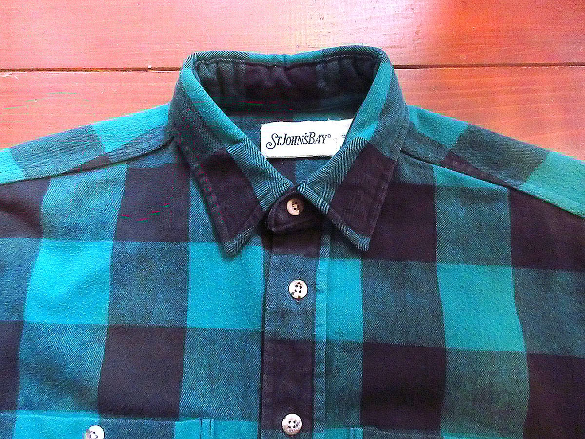 ビンテージ90's○ST JOHNS'BAYバッファローチェックコットンフランネル