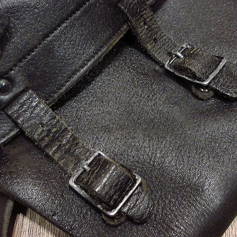 ビンテージ70's○スイス軍レザーゲイター黒○231126i5-otclct