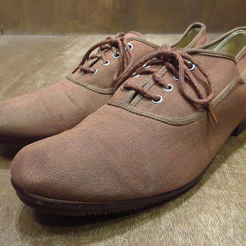 ビンテージ70's○REGALキャンバススニーカー茶size 10○240729i1-m-sn