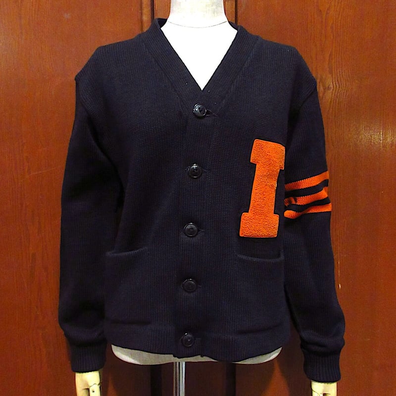 ビンテージ40's50's○H.L.WHITING LETTERMAN'S SWEATERレタ...