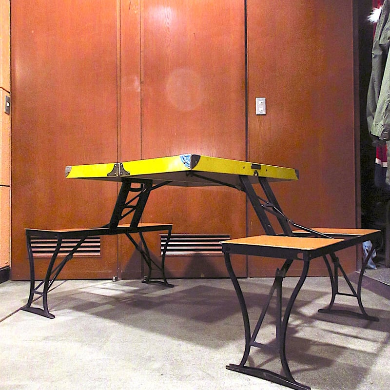  Peak ビンテージフォールディングテーブル ビンテージ50's60's○HANDYフォールディングピクニックテーブル&チェア