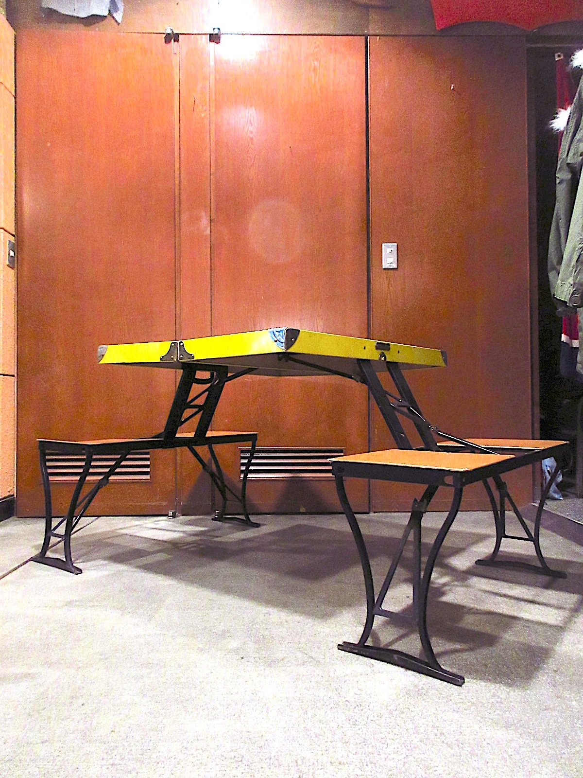 ビンテージ50's60's○HANDYフォールディングピクニックテーブル&チェア