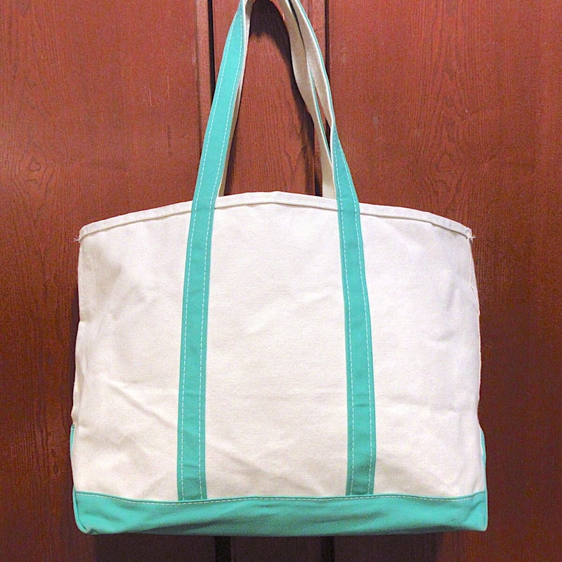 MADE IN U.S.A. L.L.Beanキャンバストートバッグ白×ミントグリーンsize