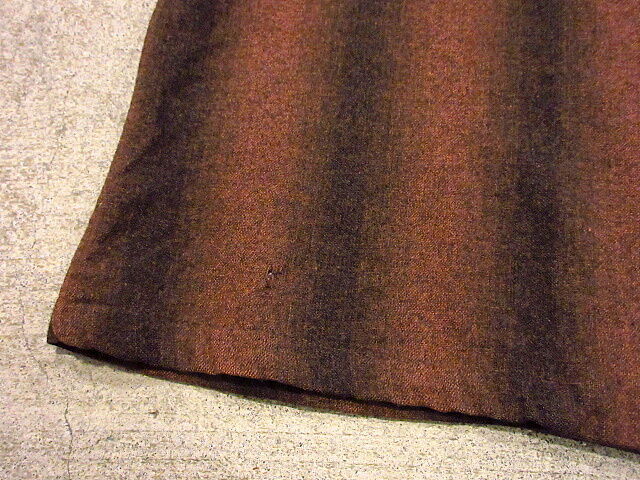 ビンテージ50's○PENDLETON オンブレストライプウールシャツ茶 Size M