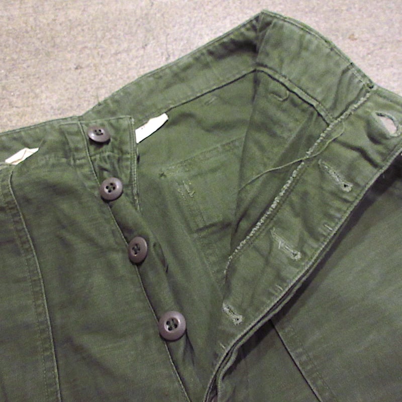 ビンテージ60's○U.S.ARMYボタンフライコットンサテンベイカーパンツ