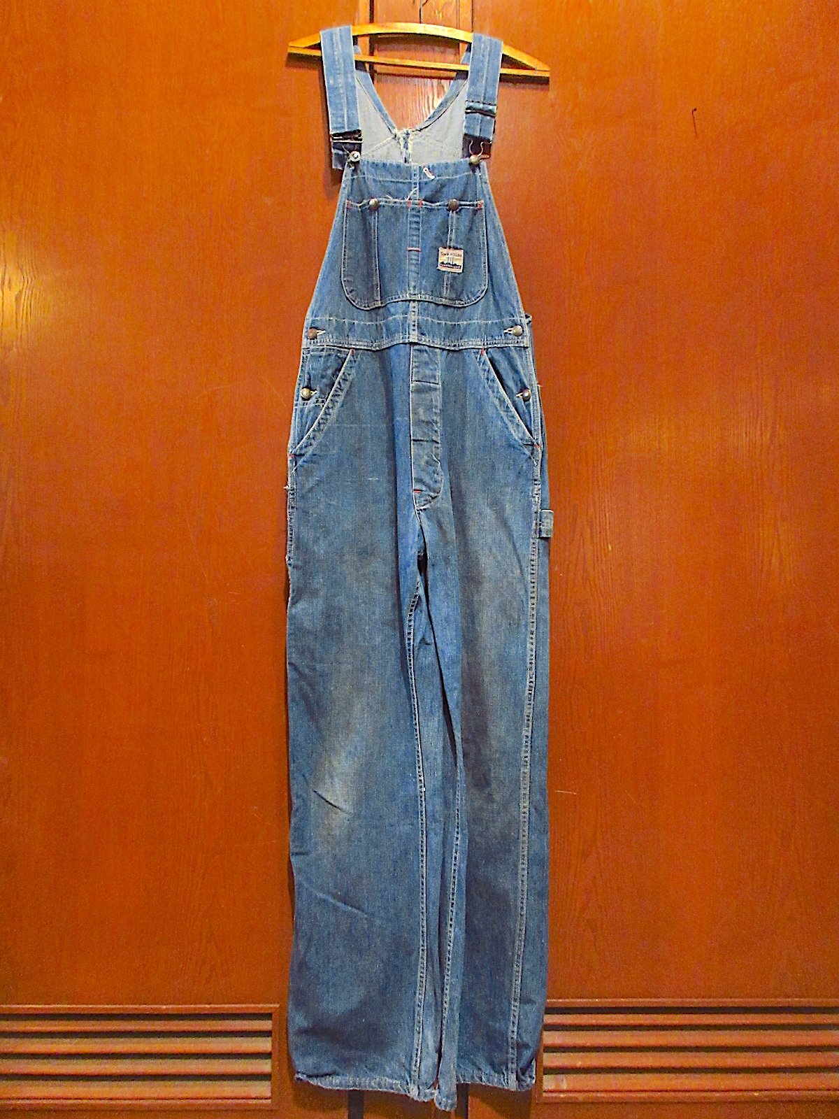 ビンテージ40's50's○POWR HOUSEデニムオーバーオール実寸W84cm○25081