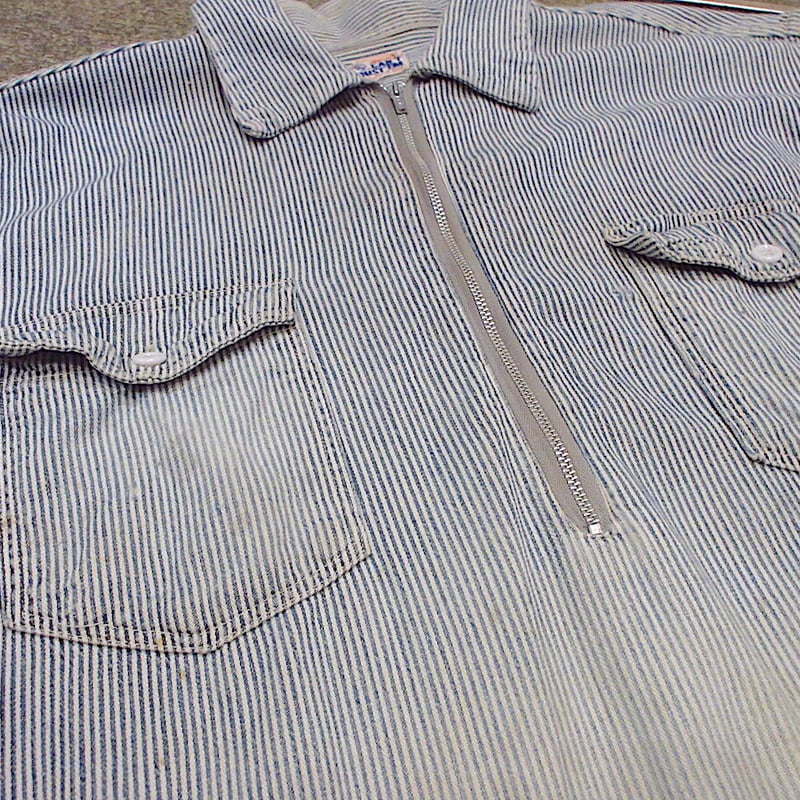 ビンテージ50's60's○CAN'T BUST'EMマチ付きヒッコリーストライプ
