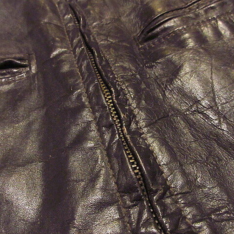 ビンテージ60's○シングルライダースジャケット黒○201221f7-m ビンテージ60's○シングルライダースジャケット黒○201221f7-m
