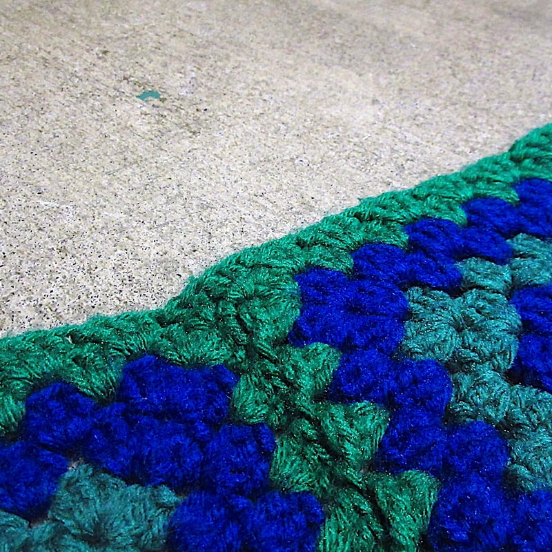 ビンテージ○かぎ針編みブランケットsize 約188cm × 約166cm○260115n1-