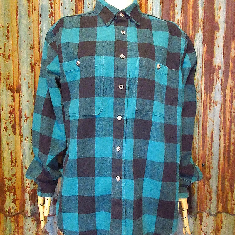 ビンテージ90's○ST JOHNS'BAYバッファローチェックコットンフランネル