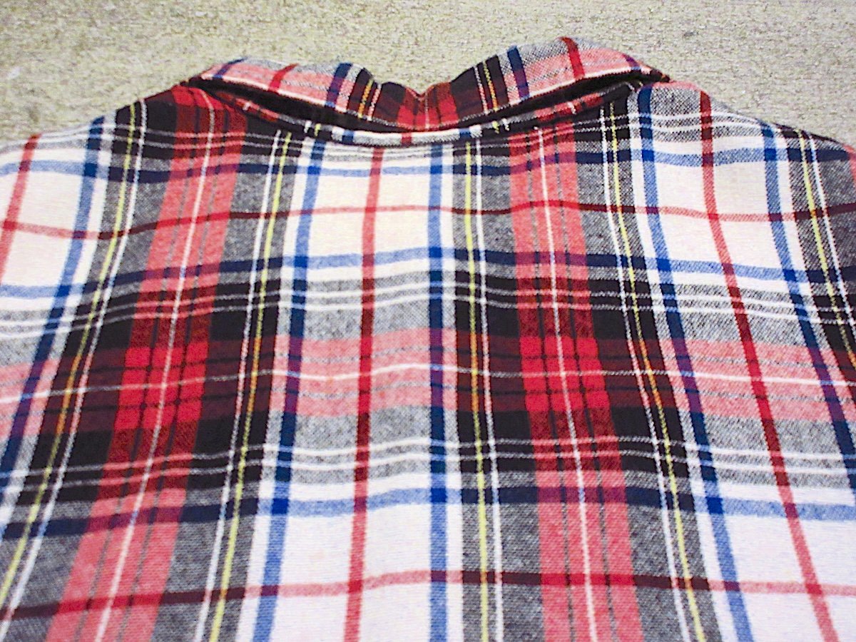 ビンテージ50's○MONTEREY SPORTSWEARチェックウール長袖ループカラー