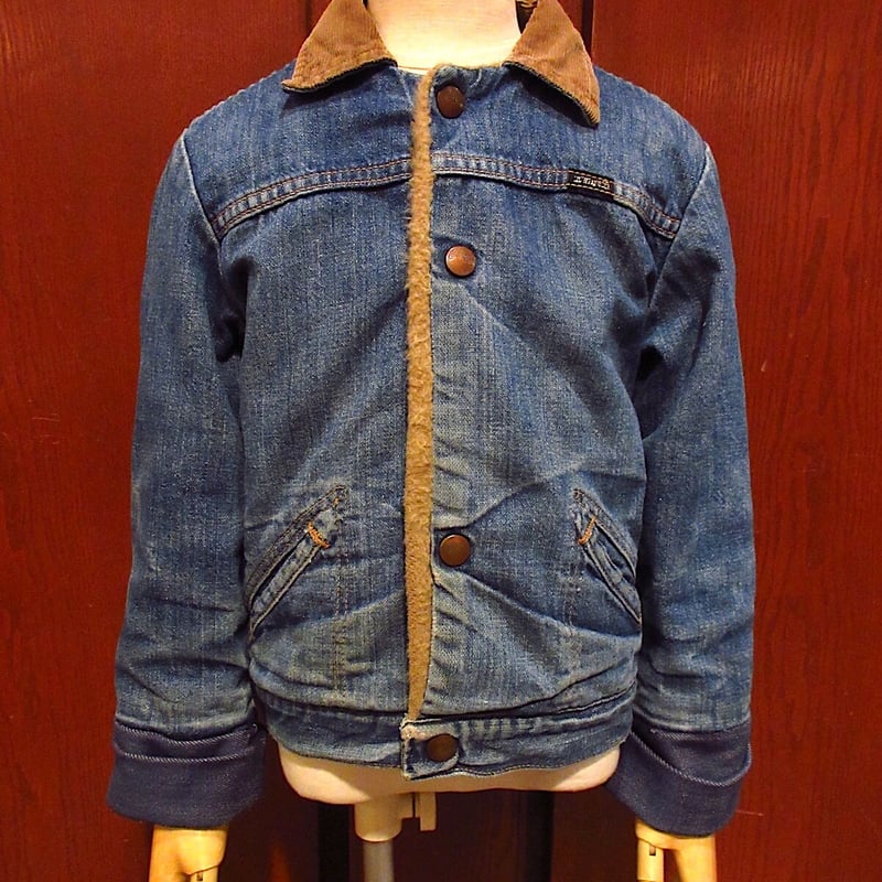ビンテージ70's○LIL' Wranglerキッズ裏地ボアデニムジャケット
