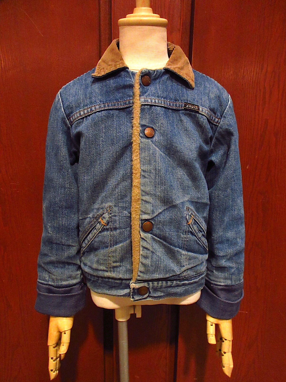 ビンテージ70's○LIL' Wranglerキッズ裏地ボアデニムジャケット