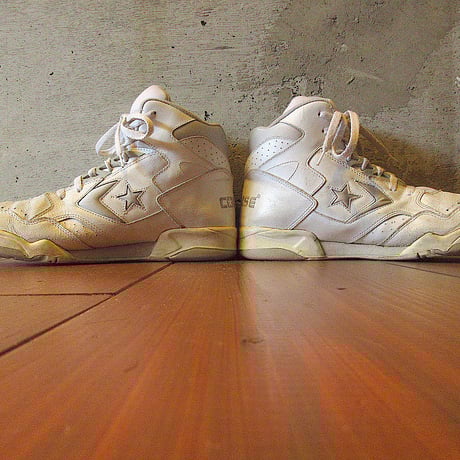 ビンテージ90’s●CONVERSEバスケットボールシューズ白size US 9●240317j7-m-snk-27cmバッシュ古着1990sコンバース
