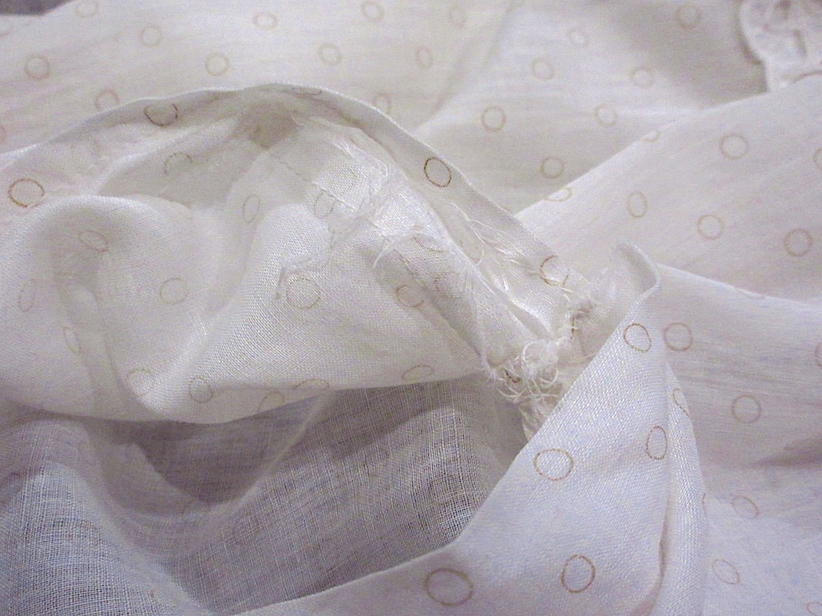 ビンテージ~20's○レース刺繍柄半袖ワンピース白○250619z1-w-ssdrs