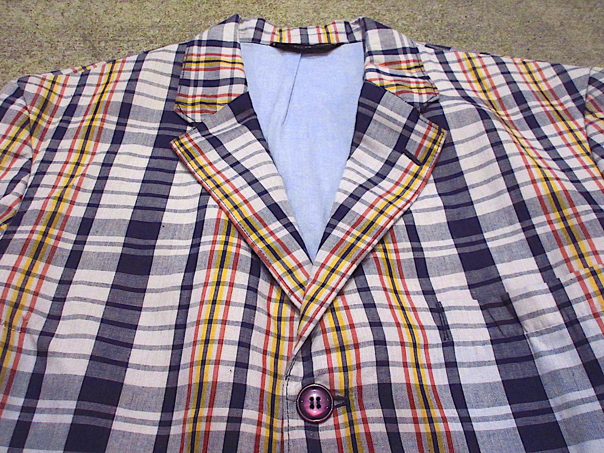 極美品 TAGLIATORE PINO LINE マドラスチェックブレザー 48 極美品 TAGLIATORE PINO LINE マドラスチェックブレザー 48
