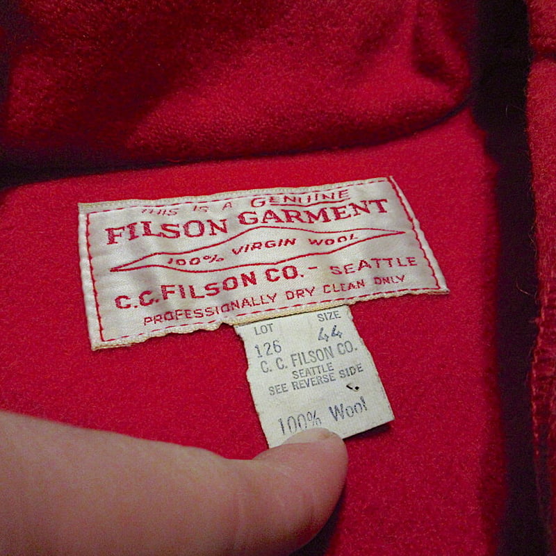 ビンテージ70's○FILSONシングルマッキーノクルーザージャケット赤size