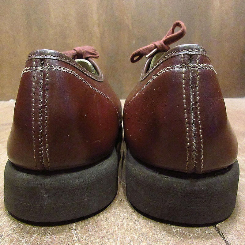 ビンテージ70's○DEADSTOCK CITY CLUBプレーントゥシューズ赤茶 ビンテージ70's○DEADSTOCK CITY CLUBプレーントゥシューズ赤茶