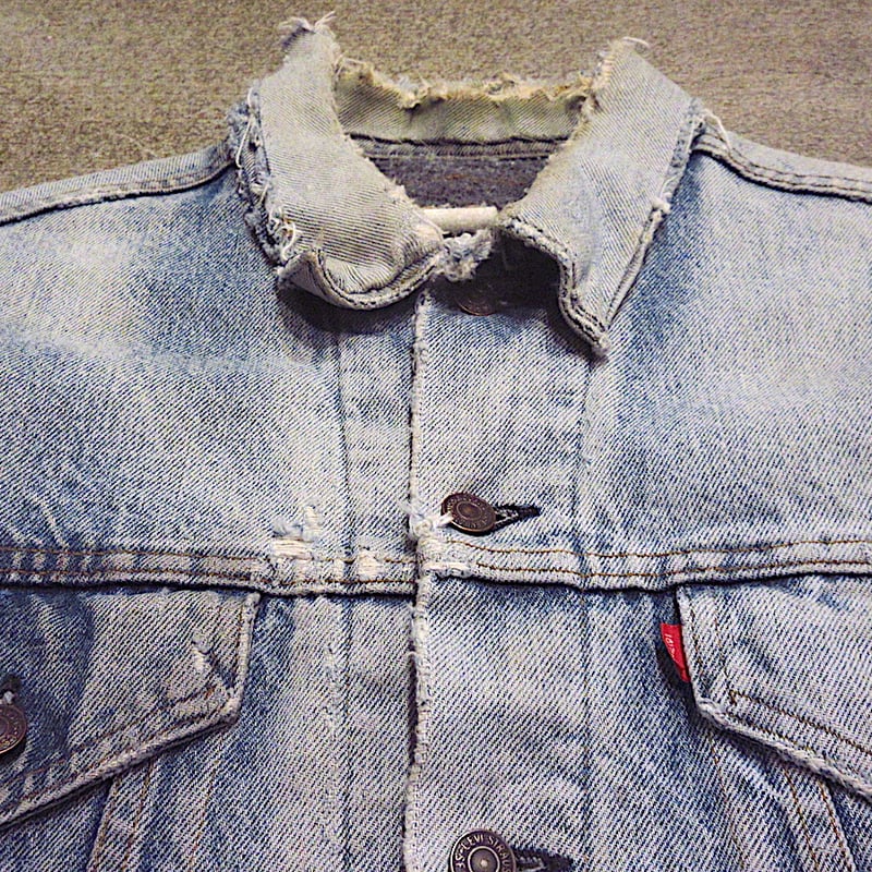 ビンテージ80's○Levi's 70505 0317裏地ブランケット付きデニム