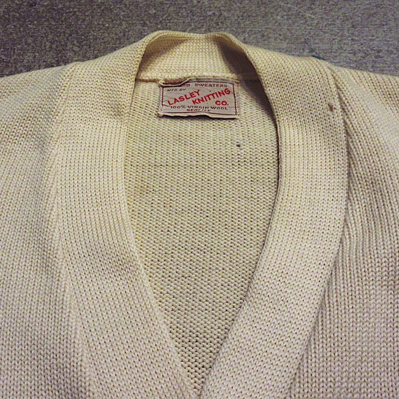ビンテージ50's○LASLEY KNITTING Co.レターマンカーディガン ビンテージ50's○LASLEY KNITTING Co.レターマンカーディガン