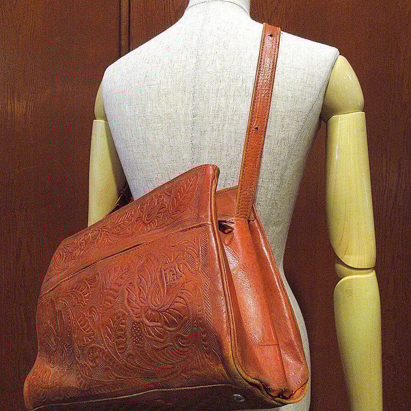 ヴィンテージ　70sレザーバッグ IDEAL ジッパー ヴィンテージ70sレザーバッグ IDEAL ジッパー