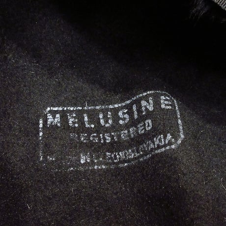 ビンテージ~50's●MELUSINEレディース飾り付きファーフェルトハット黒●240115i2-w-ht-flt帽子40sブラック