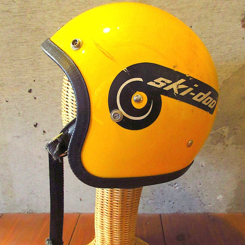 ビンテージジェットヘルメット ビンテージ60's○Ski-dooジェットヘルメット黄色○231210j1-hlmt