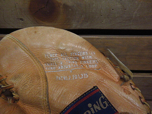 アンティーク　ヴィンテージ　ベースボール　レザー グローブ　玉 ビンテージ40's○SPALDING Trapper Modelレザーベースボール