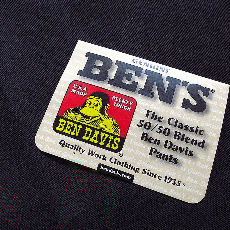 ビンテージ90's○DEADSTOCK BEN DAVISワークパンツ黒表記W42L29○24