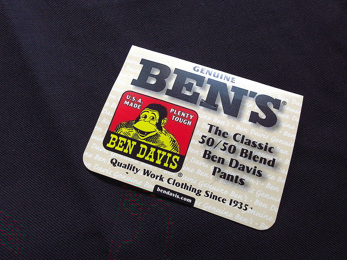 ビンテージ90's○DEADSTOCK BEN DAVISワークパンツ黒表記W42L29○24
