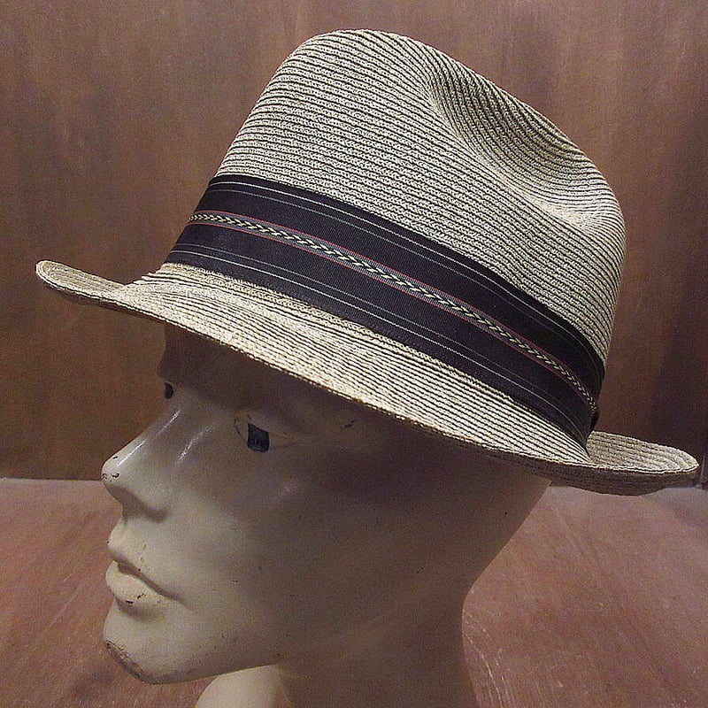 ビンテージ60's○BEAVER BRAND HATSストローハットsize 7 1/8○23...