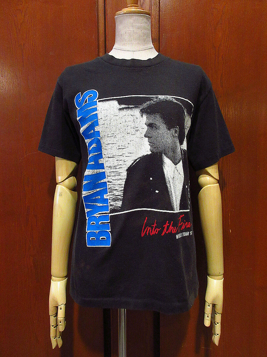 ビンテージ80's BRYAN ADAMS 1987年ワールドツアーTシャツ黒 ...