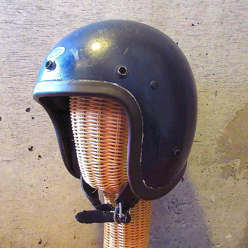 BUCO ヘルメット IC400 中古品 ビンテージ○70's BUCO IC400ジェットヘルメット紺○250402k8