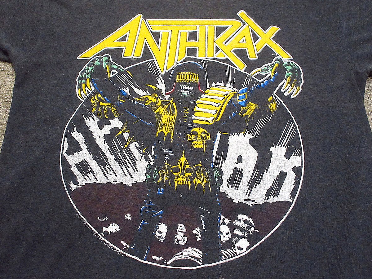ビンテージ80's○ANTHRAX AMONG THE LIVINGワールドツアーTシャツ○2
