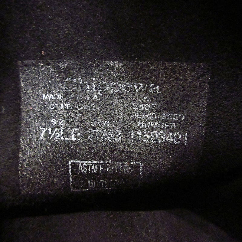 CHIPPEWA USA製 ワークブーツ 黒 27cm相当 プレーントゥ CHIPPEWA】 チペワ 5 BRIDGEMEN LACE-TO-TOE ブリッジメンレース