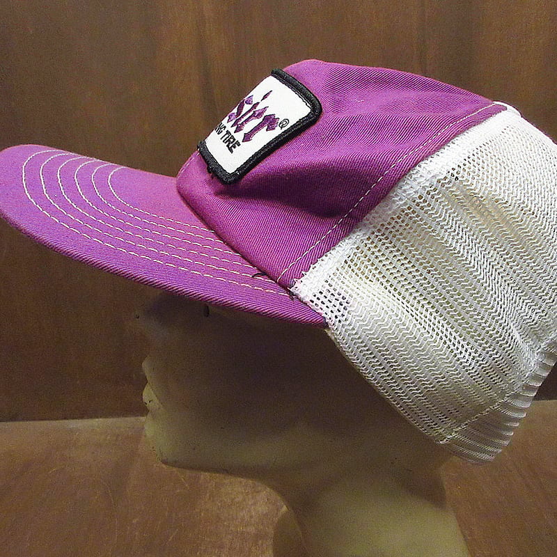 ビンテージ80's○Hoosierワッペン付きスナップバックメッシュキャップ