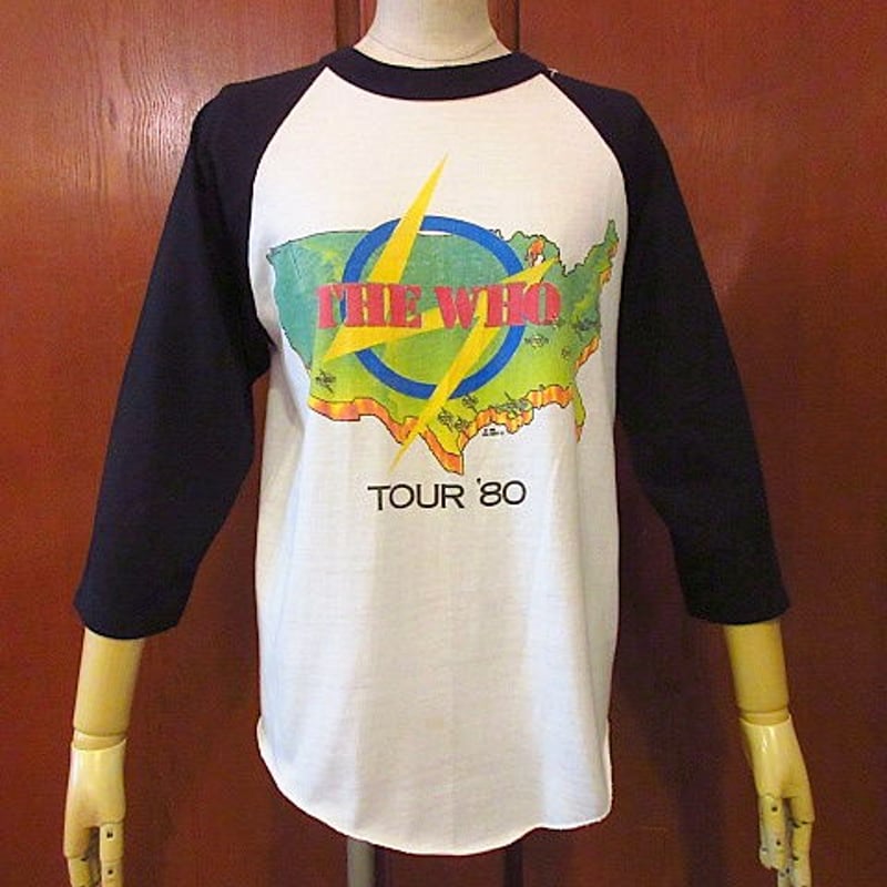The who ラグランTシャツ 80s USA製 THE WHO AMERICAN TOUR'82 七分袖 ラグラン バンドT