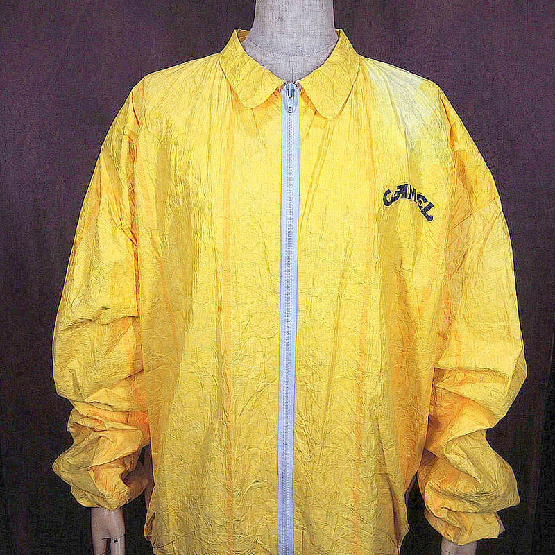 ビンテージ90's○CAMELフルジップペーパージャケット黄size XL